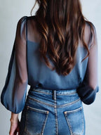 Women's Floral Chiffon Blouse for Elegant Everyday and Casual Styling