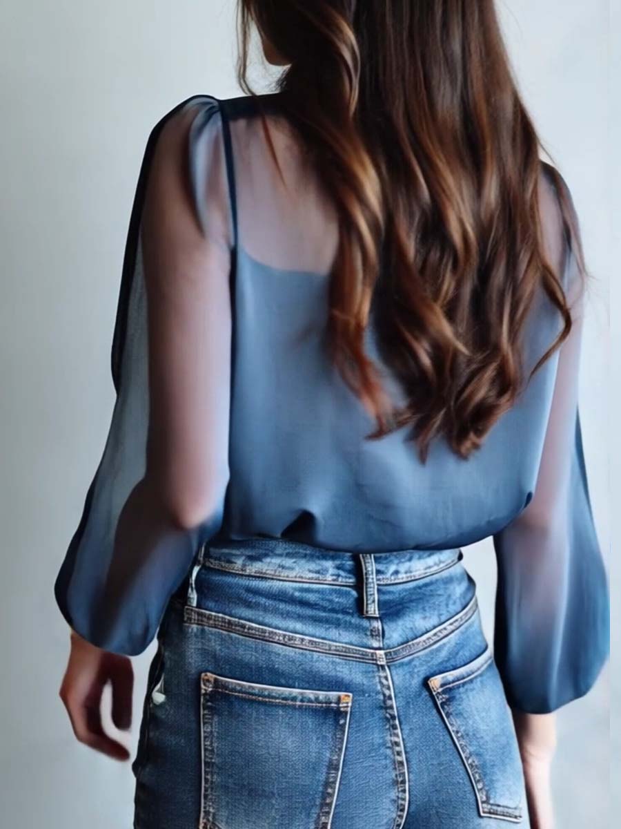 Women's Floral Chiffon Blouse for Elegant Everyday and Casual Styling