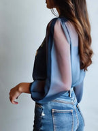 Women's Floral Chiffon Blouse for Elegant Everyday and Casual Styling