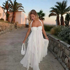 Damen Maxikleid mit Neckholder, Rüschenschichten und fließendem Chiffon-Design