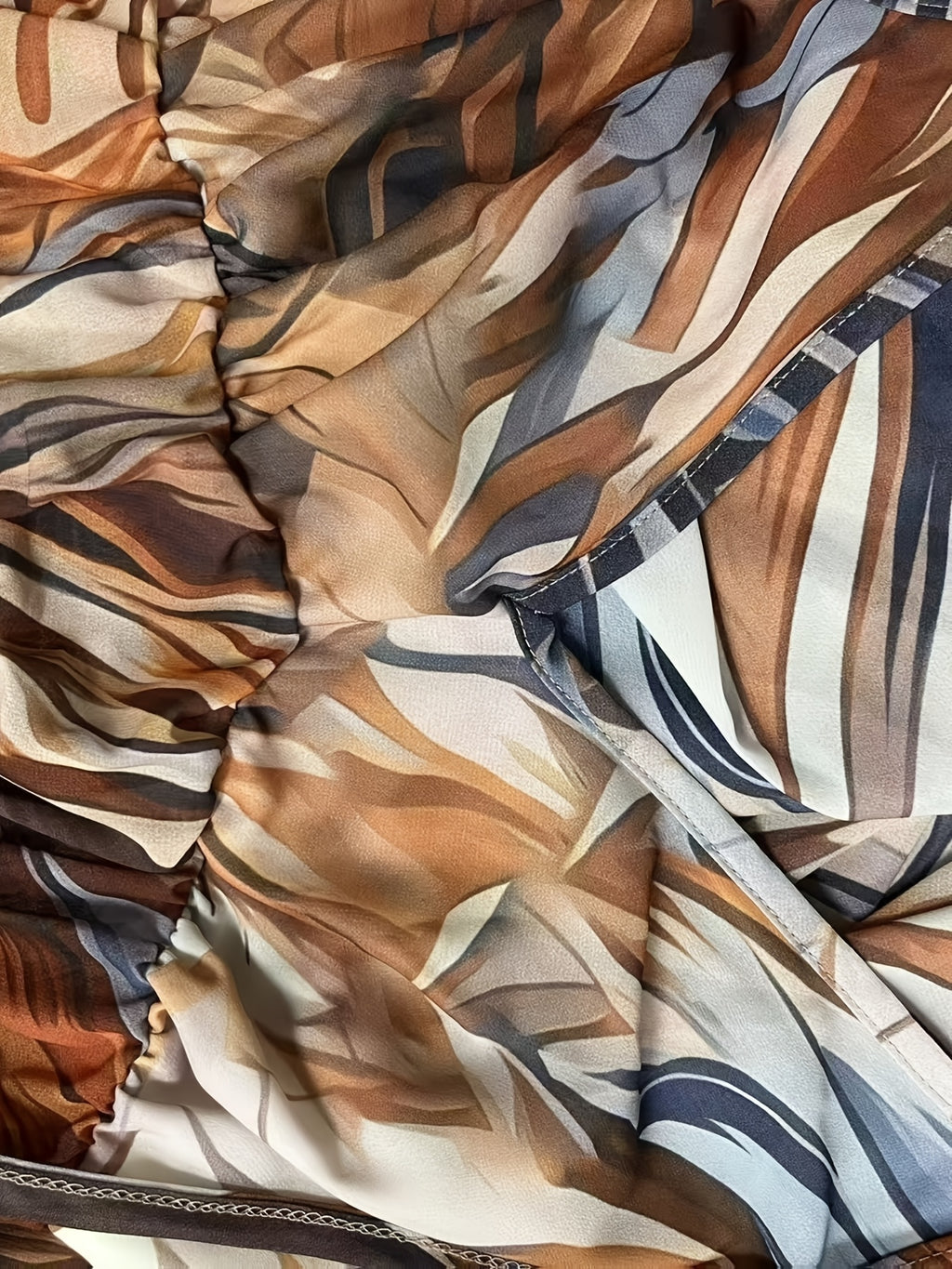 Women's Feather Print Halter Neck Maxi Dress