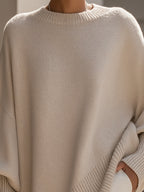 Poncho de punto oversize para mujer