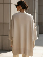 Poncho de punto oversize para mujer