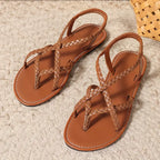 Damen Geflochtene Riemchensandalen mit leichter, flexibler Sohle