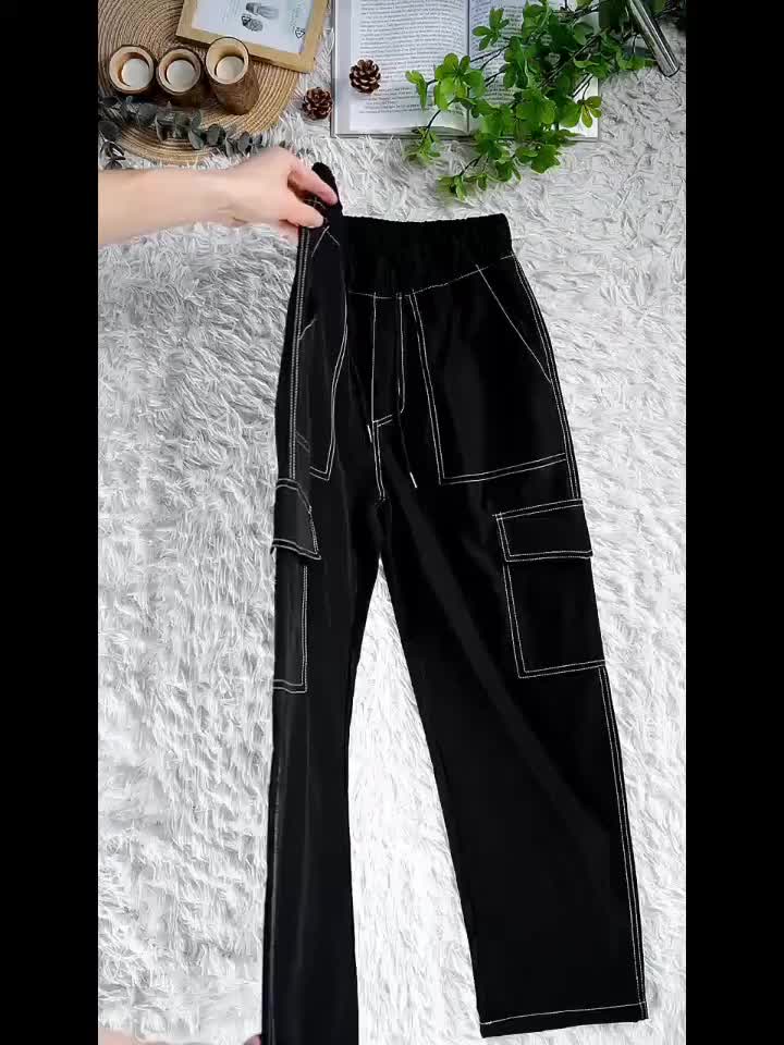 Men's Contrast Stitch Cargo Trousers