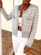Women’s Textured Button-Front Cardigan