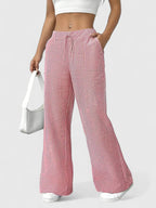 Women's Striped Wide Leg Trousers