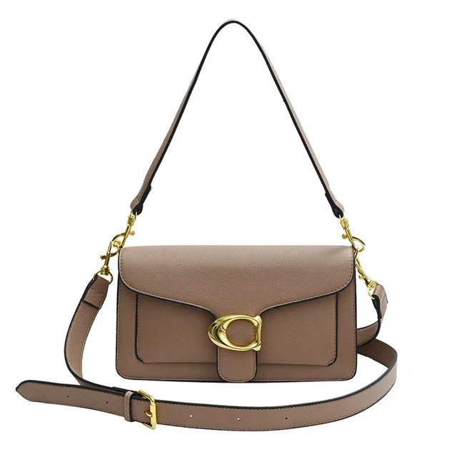 Strukturierte Schulter-Crossbody-Tasche für Damen mit Überschlag