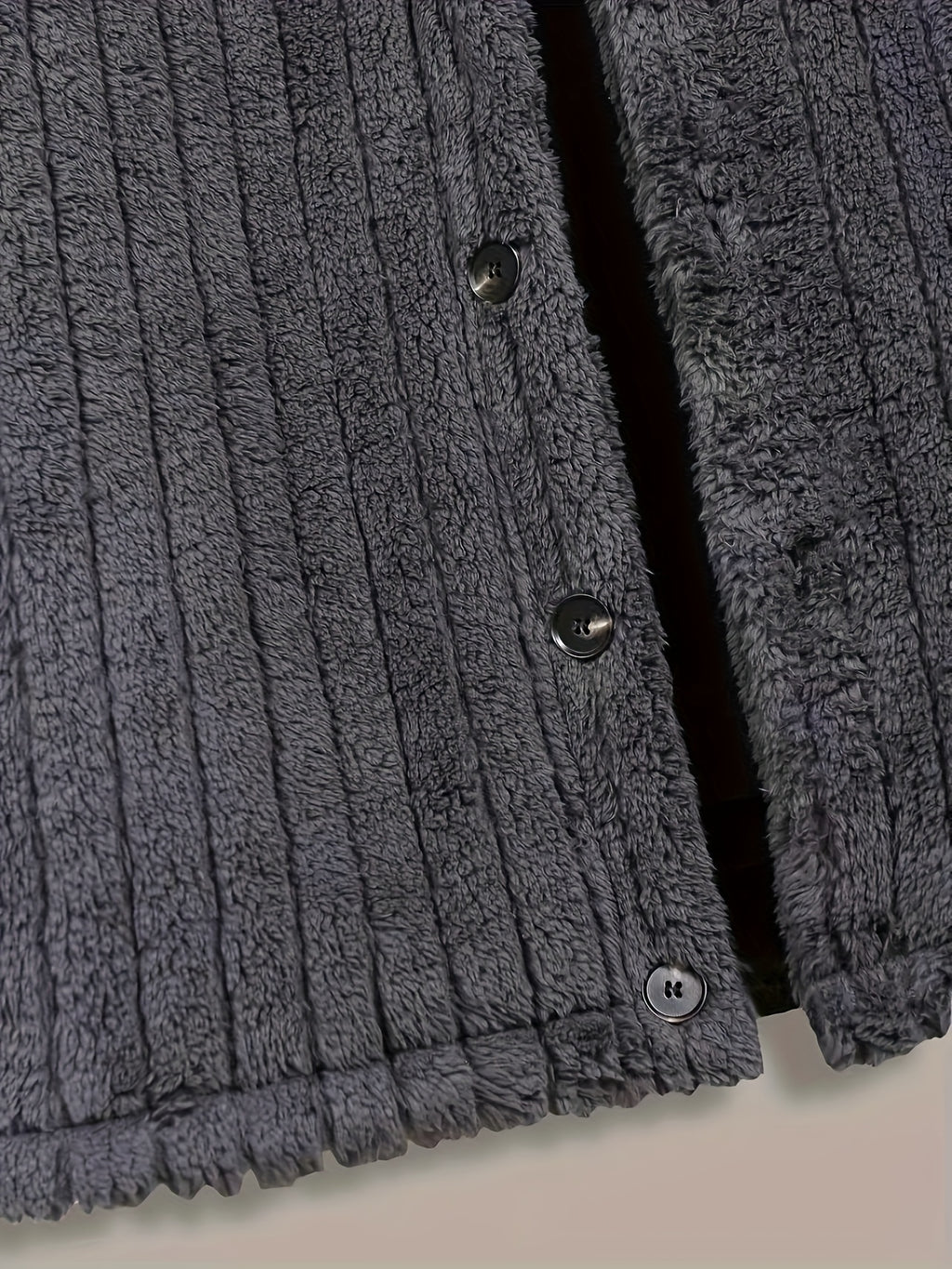 Texturierte Plüsch-Hemdjacke für Herren