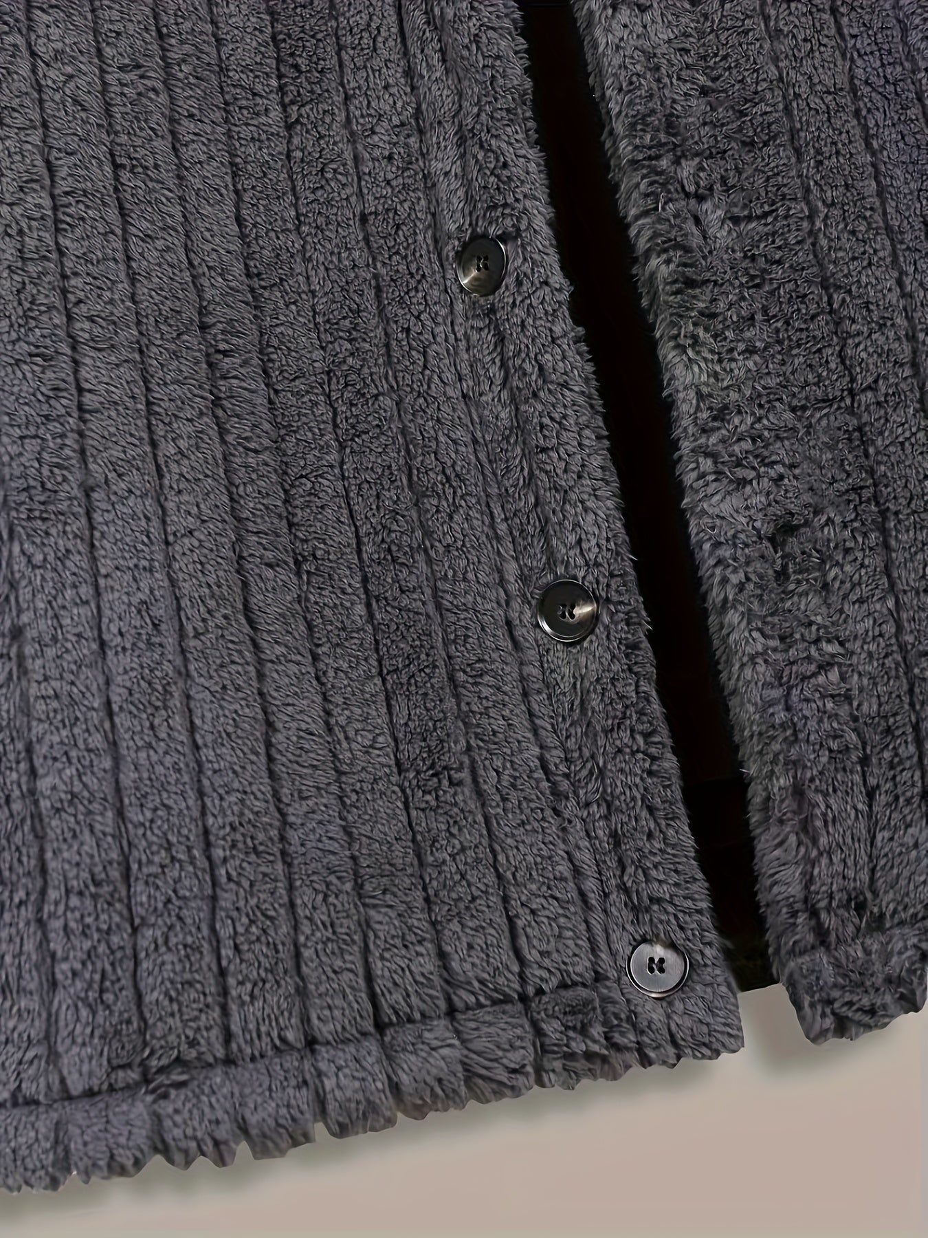 Texturierte Plüsch-Hemdjacke für Herren