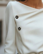 Women’s Asymmetric Button Long Sleeve Top