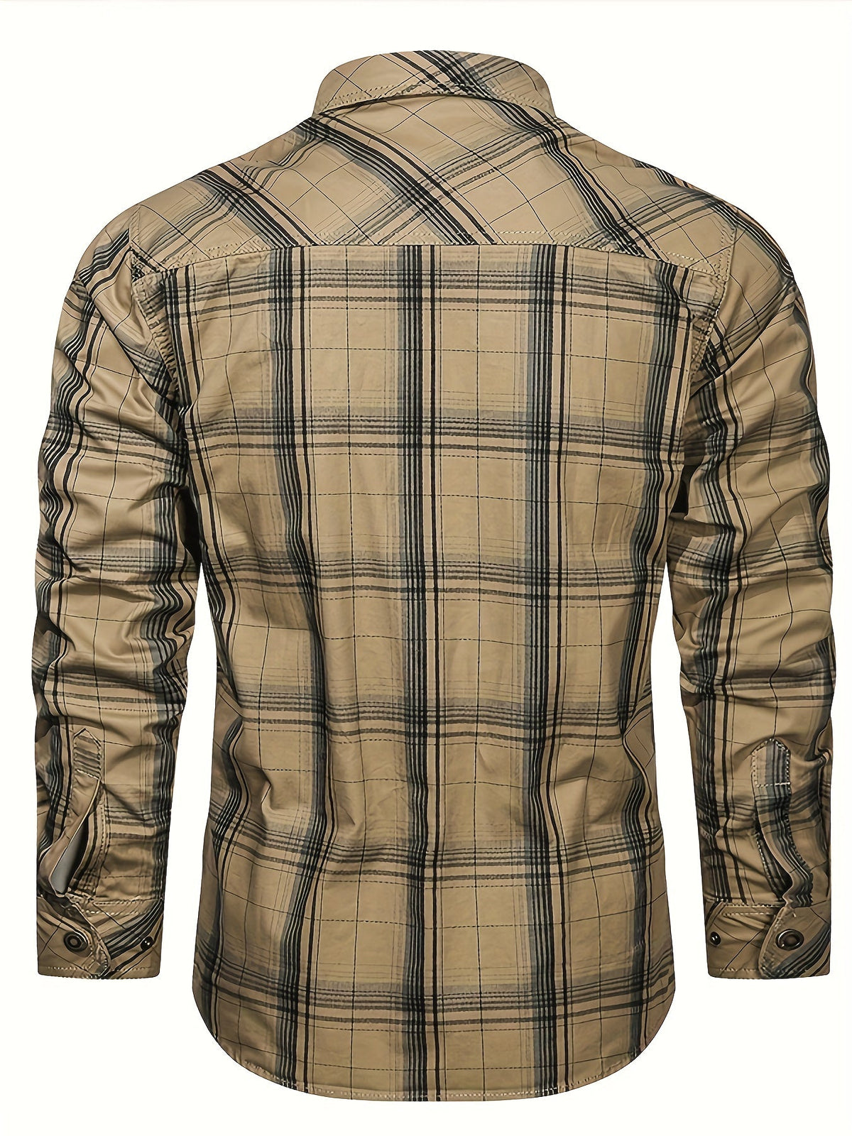 Camisa de cuadros para hombre con botones