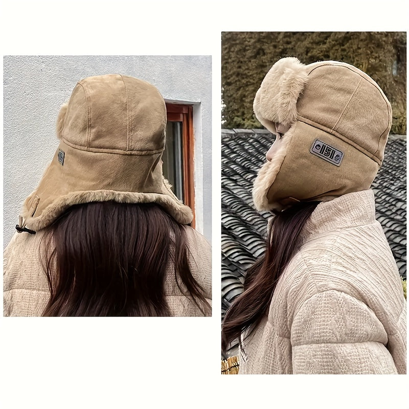 Women’s Faux Fur Trim Winter Trapper Hat