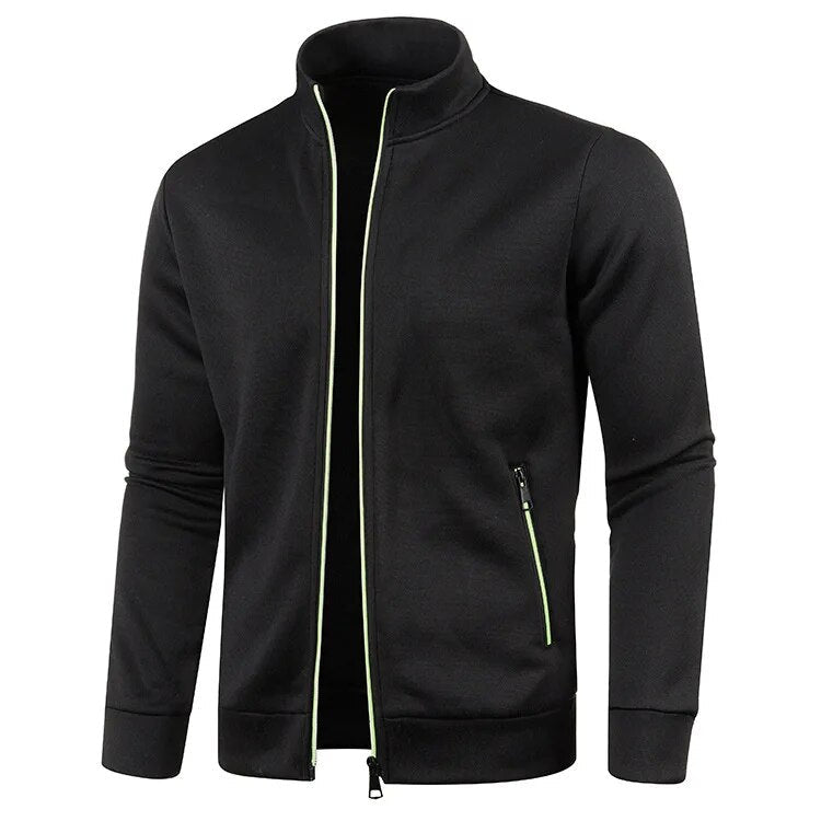 Herrenjacke mit durchgehendem Reißverschluss und Stehkragen