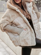 Damen-Steppjacke aus Kunstpelz
