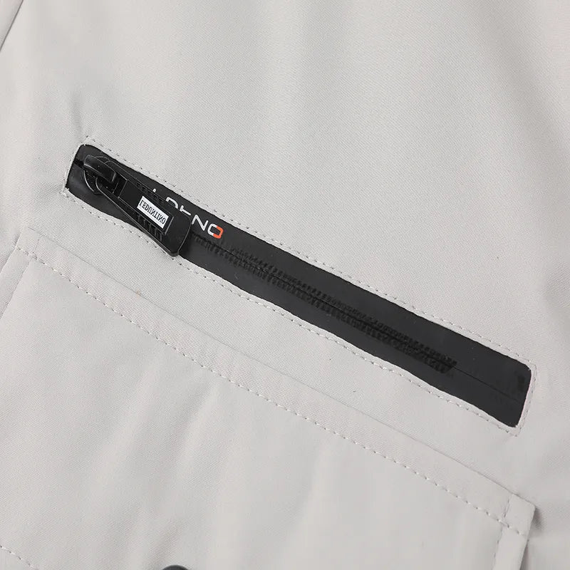 Veste d’hiver pour homme à capuche en fourrure