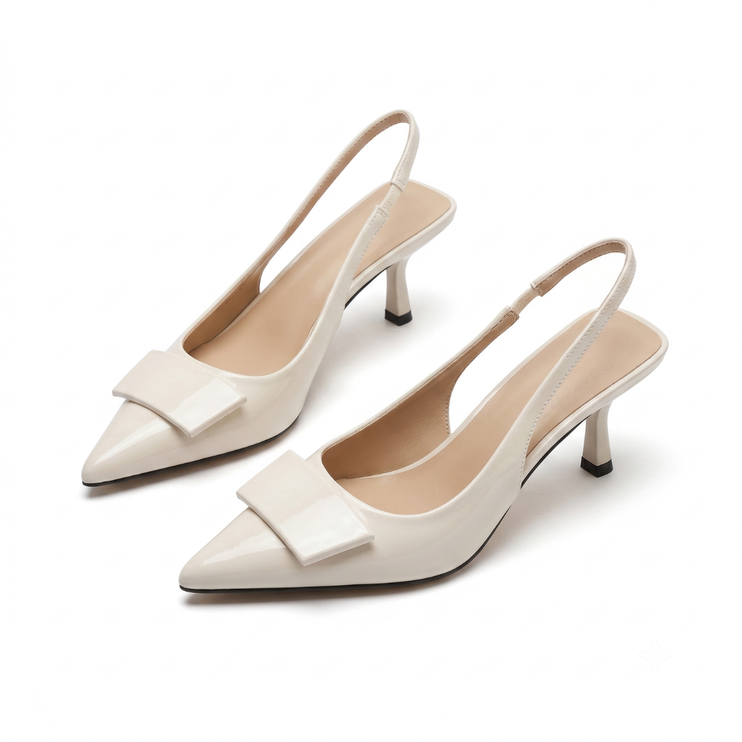 Escarpins slingback pour femme avec boucle décorative