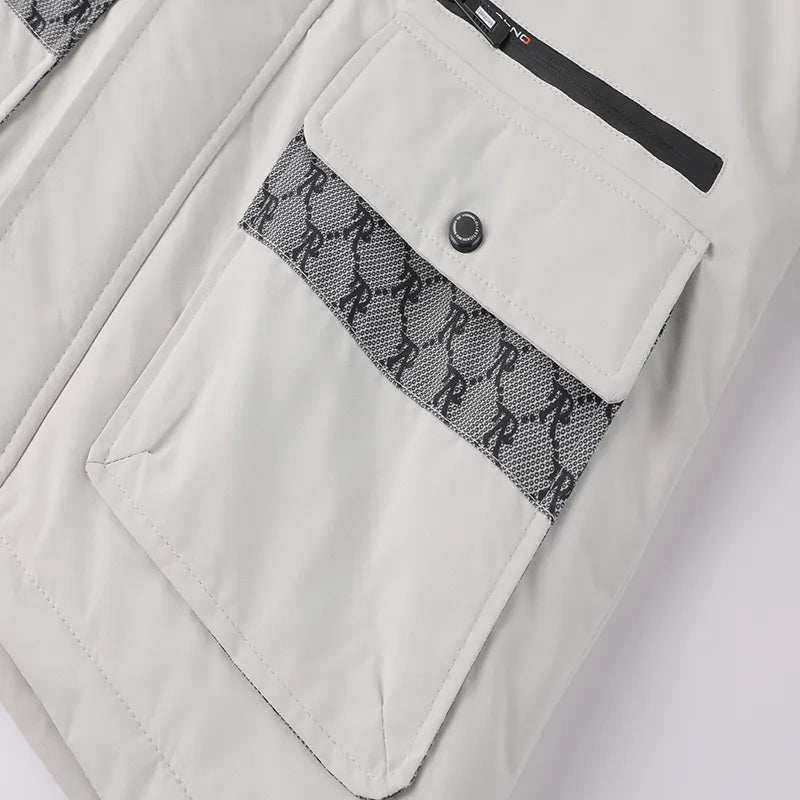 Veste d’hiver pour homme à capuche en fourrure
