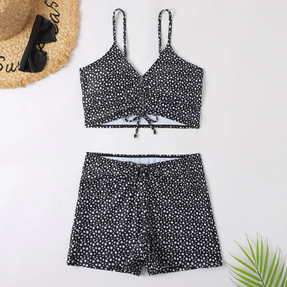 Trendy Dames Tankini Set met Print en Flatterende Pasvorm
