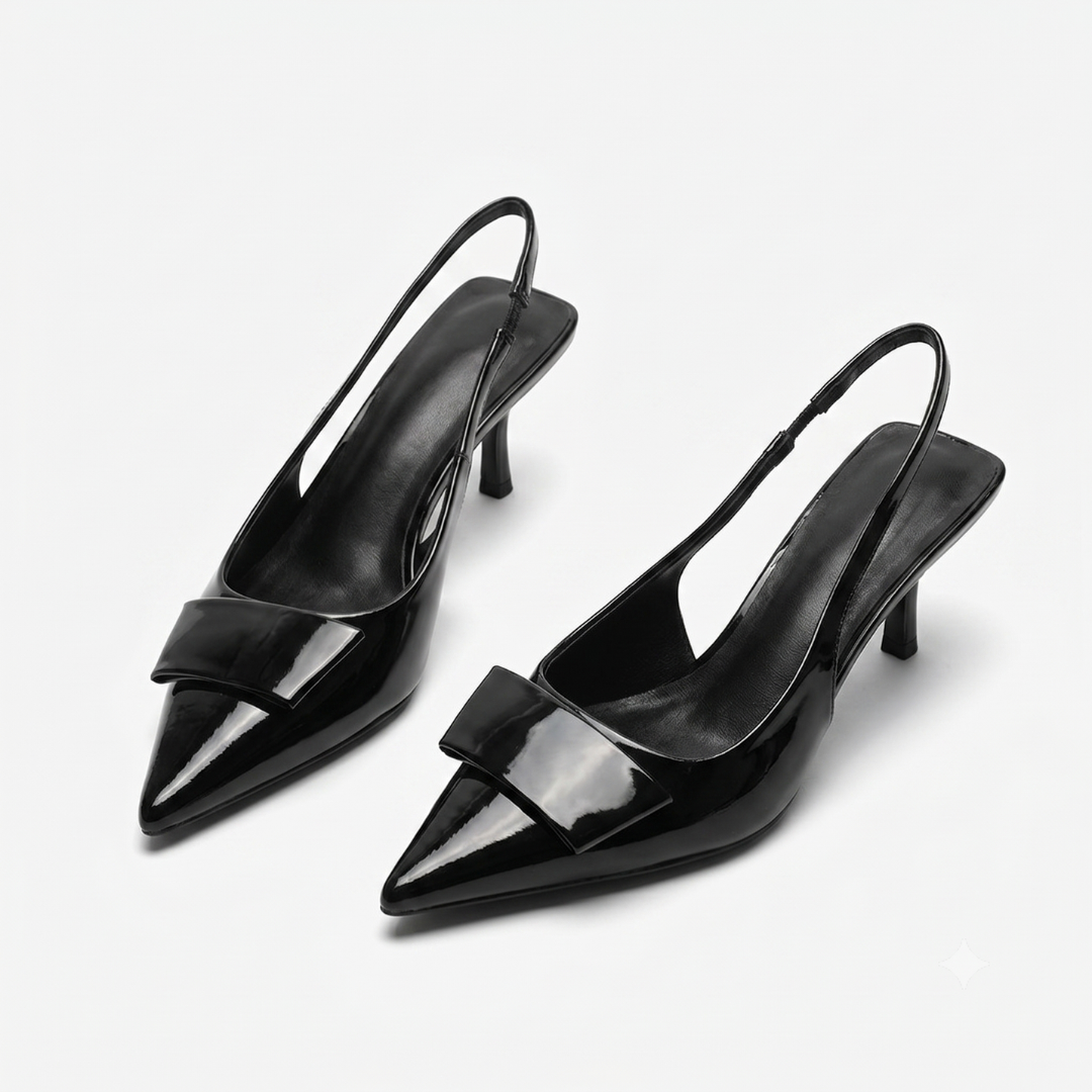 Escarpins slingback pour femme avec boucle décorative