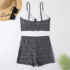Trendy Dames Tankini Set met Print en Flatterende Pasvorm