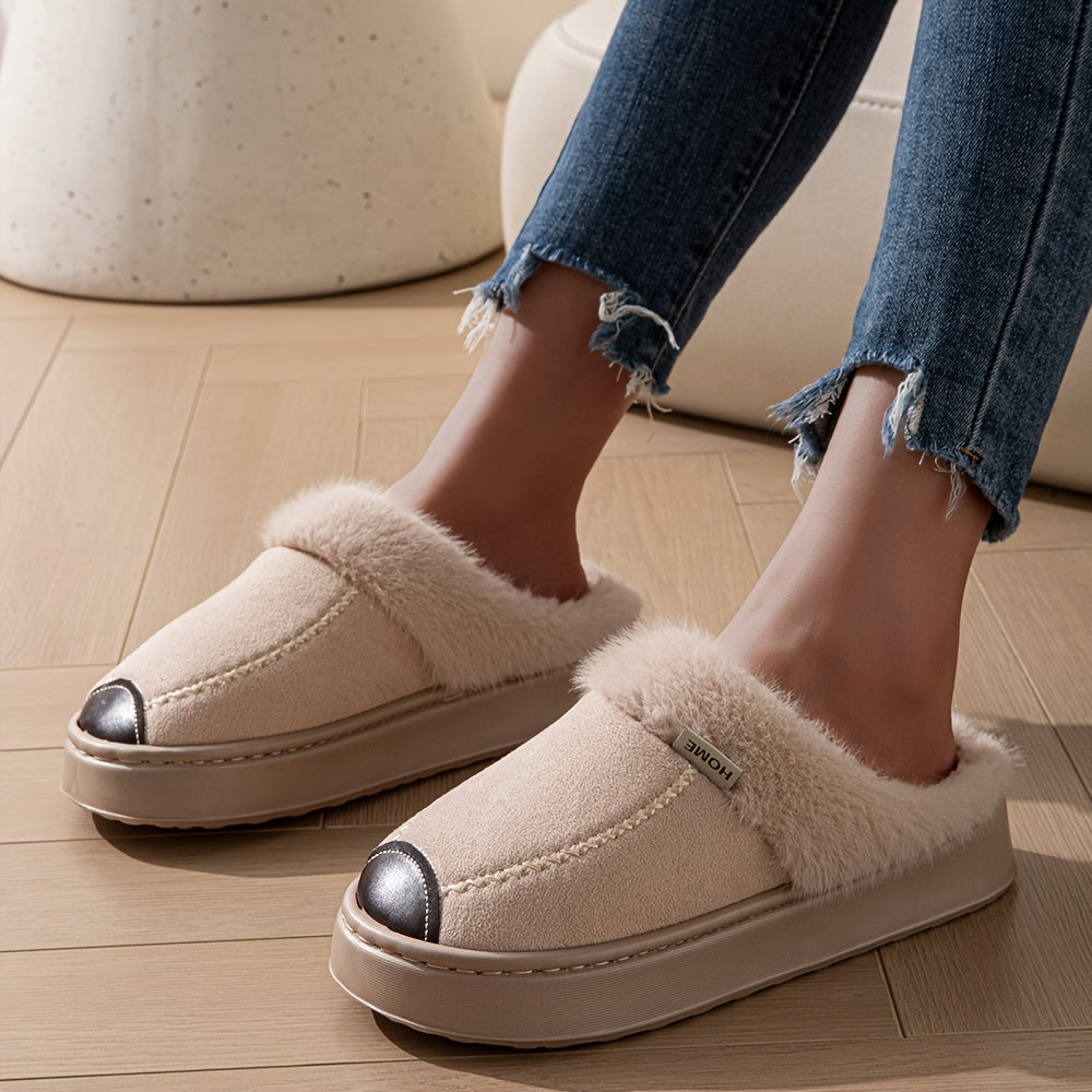 Women’s Plush Lined Platform Slippers