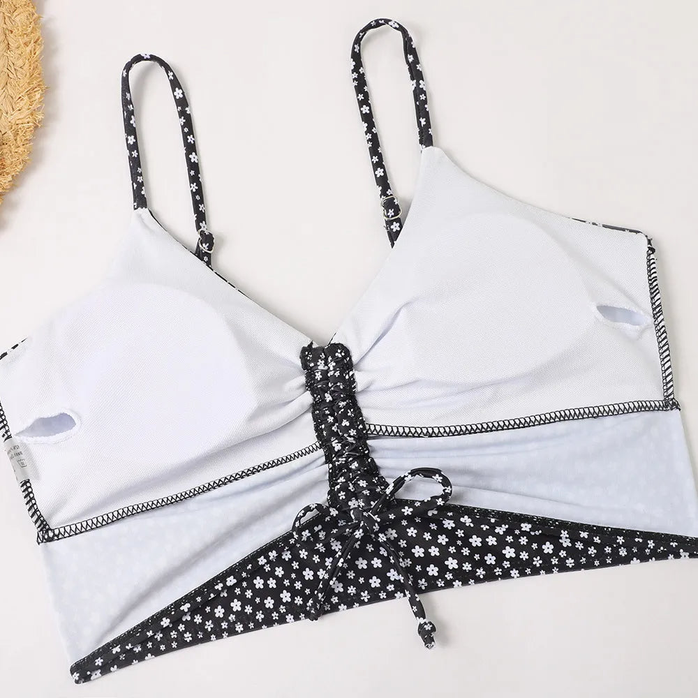 Trendy Dames Tankini Set met Print en Flatterende Pasvorm