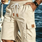 Herrshorts med dragsko och cargofickor