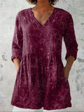 Women’s Floral V-Neck Smock Tunic