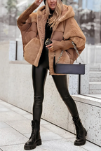 Damen-Steppjacke aus Kunstpelz