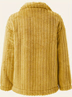 Damen-Plüsch-Sherpa-Jacke mit praktischen Taschen