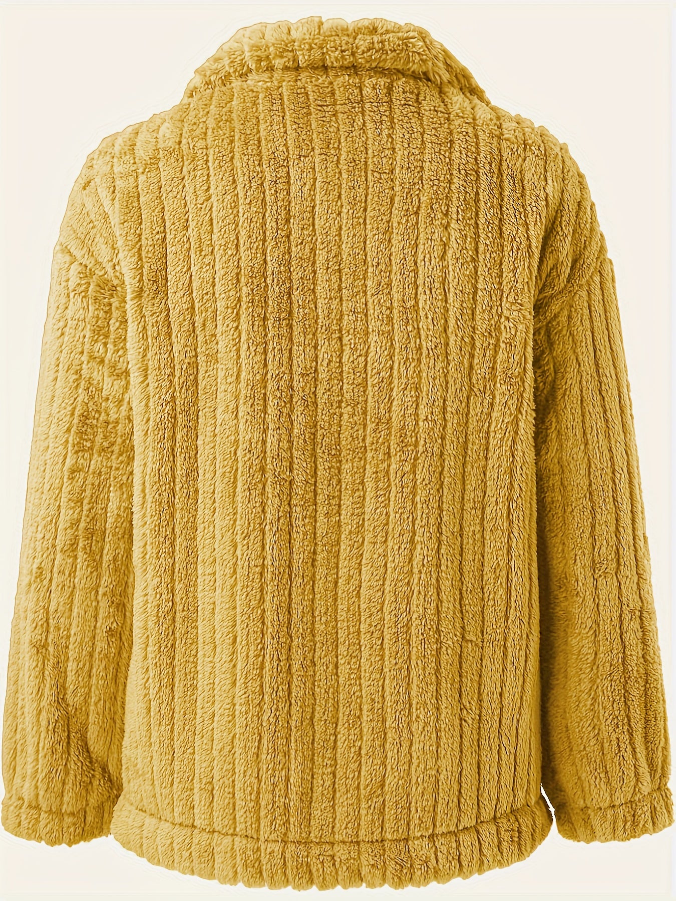 Damen-Plüsch-Sherpa-Jacke mit praktischen Taschen