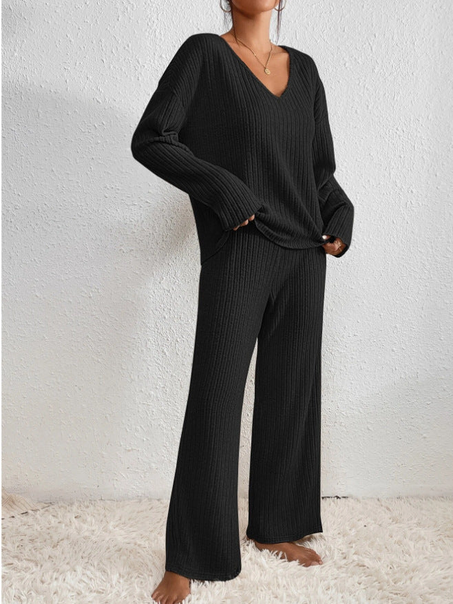 Ensemble d’intérieur pour femme en maille côtelée