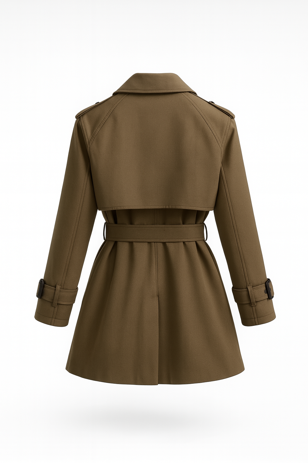 Damen-Trenchcoat mit zweireihiger Knopfleiste und Gürtel