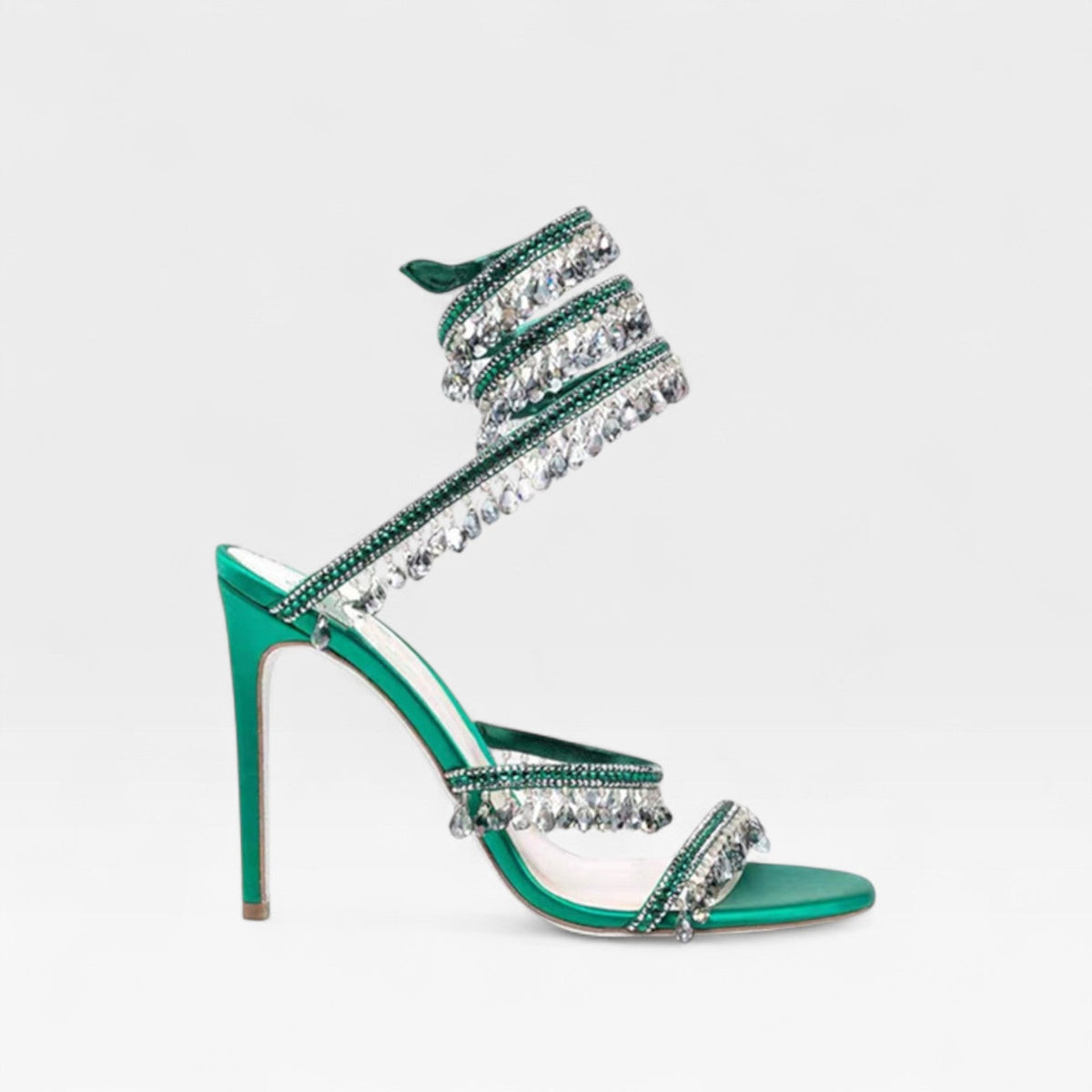 Sandales stilettos pour femme ornées et à brides croisées