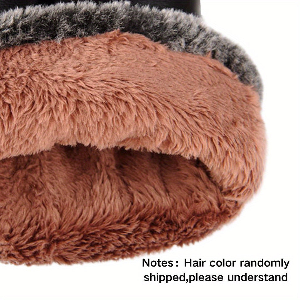 Gants d’hiver pour homme à poignets en fausse fourrure