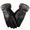 Gants d’hiver pour homme à poignets en fausse fourrure