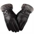 Gants d’hiver pour homme à poignets en fausse fourrure