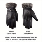 Gants d’hiver pour homme à poignets en fausse fourrure