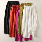 Women's Relaxed Elastic Waist Straight Leg Pants