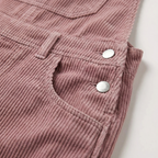 Damen-Latzhose aus Cord mit weitem Bein