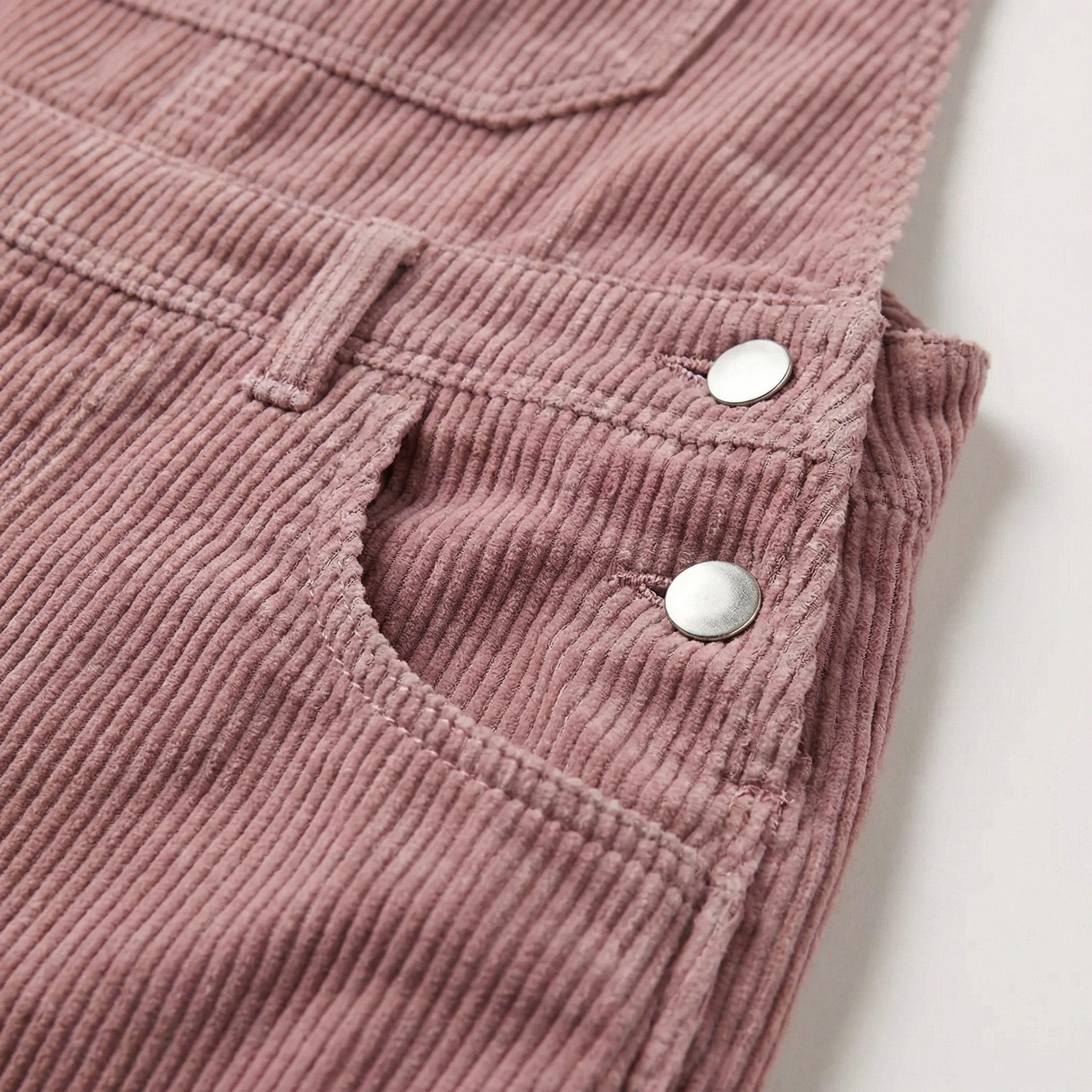 Damen-Latzhose aus Cord mit weitem Bein