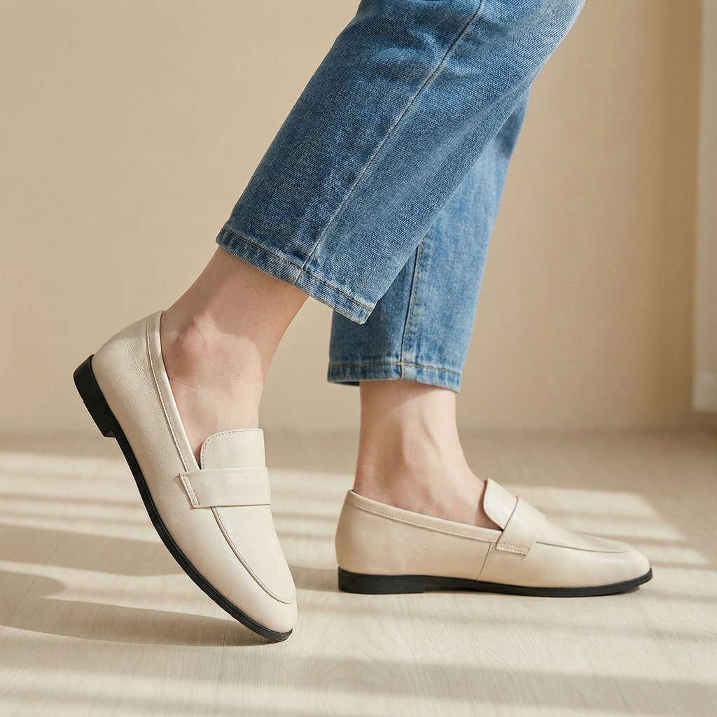 Klassische Penny-Loafer zum Hineinschlüpfen für Damen