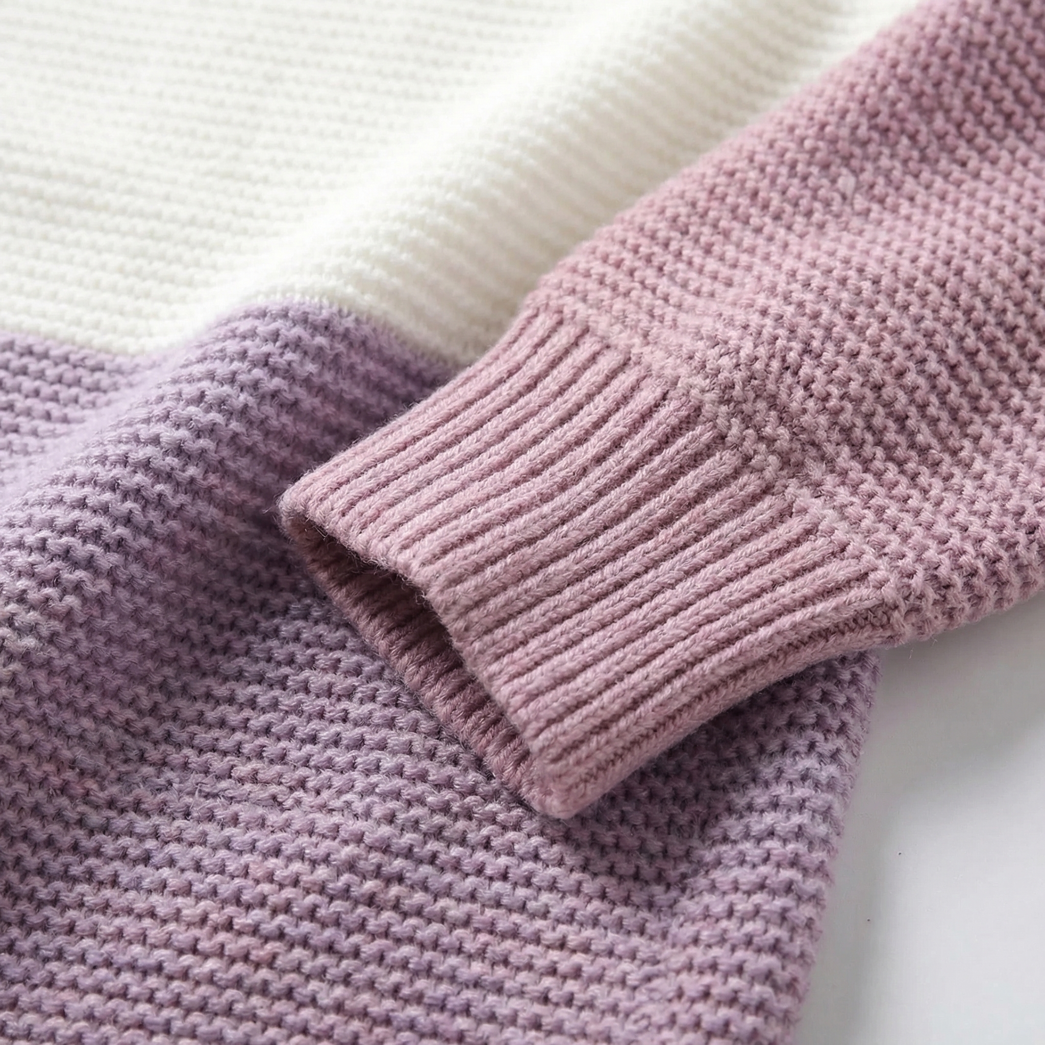 Suéter de punto para mujer con bloques de color