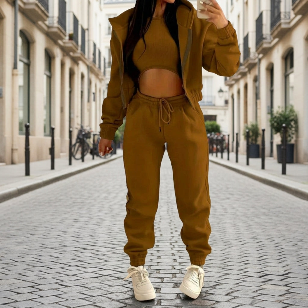 Damen-Joggerhose mit Kordelzug und Bündchen