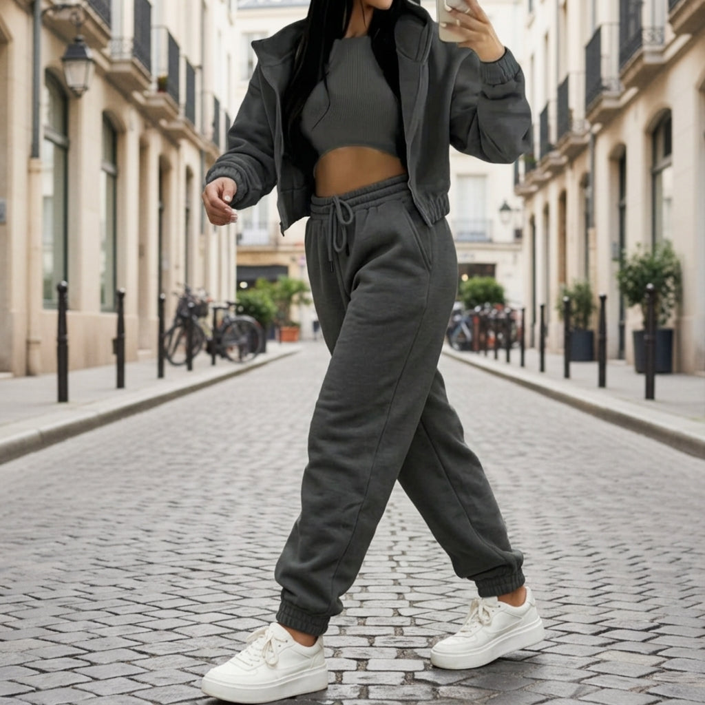 Damen-Joggerhose mit Kordelzug und Bündchen