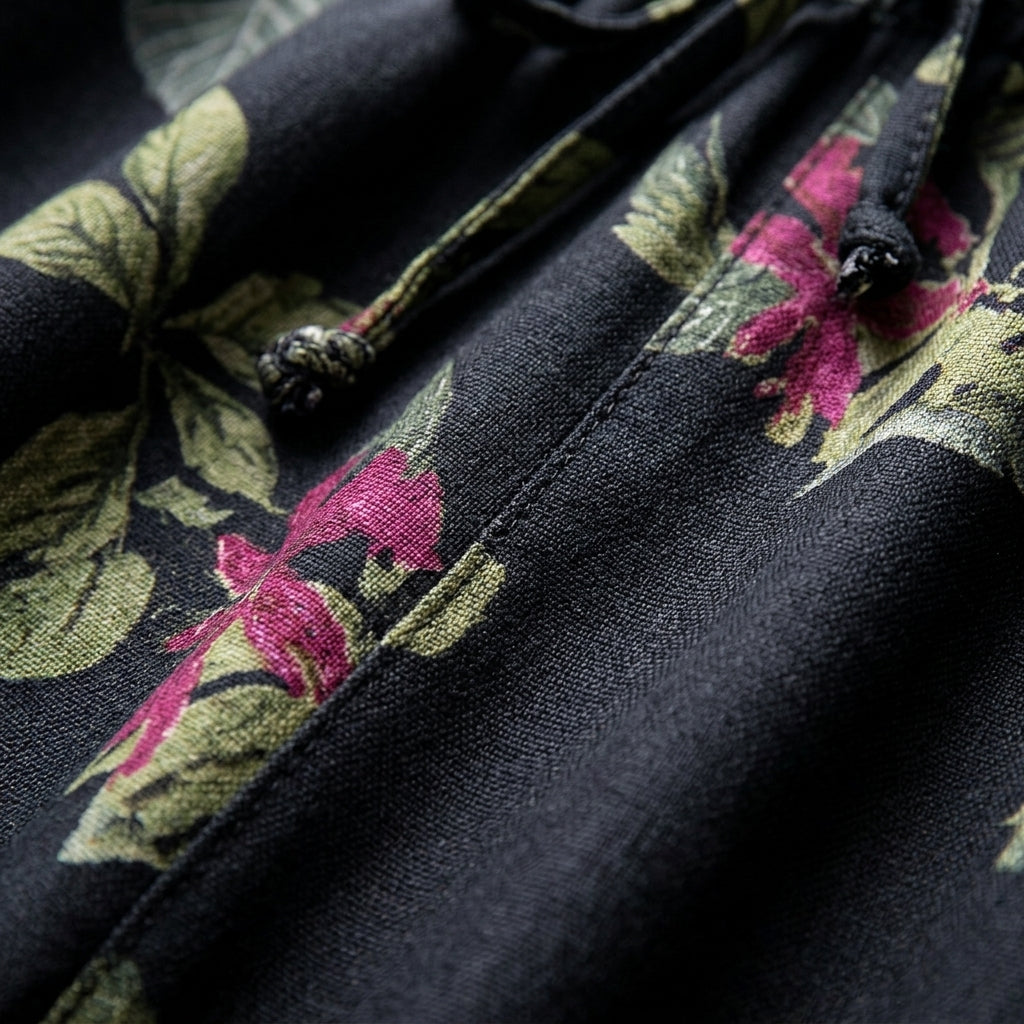 Botanische Damenhose mit weitem Bein