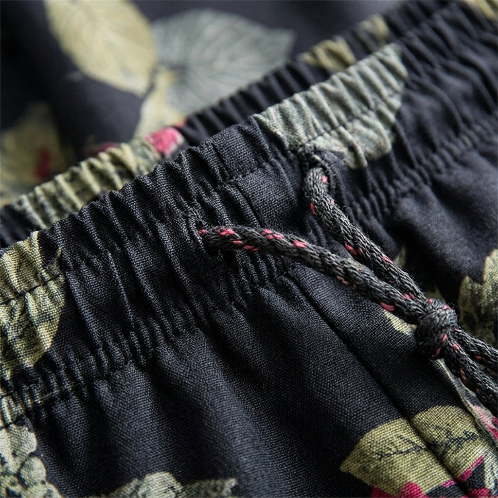 Botanische Damenhose mit weitem Bein