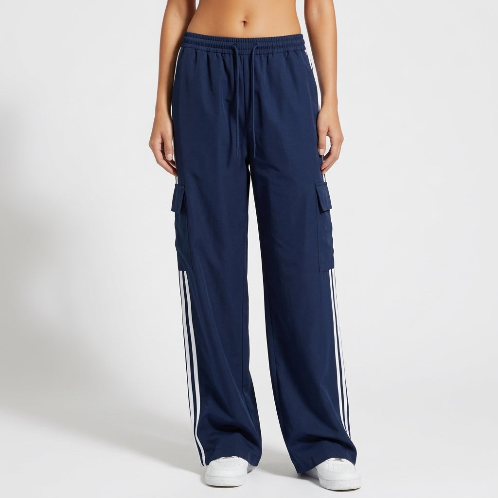 Pantalon cargo de survêtement pour femme à jambes larges