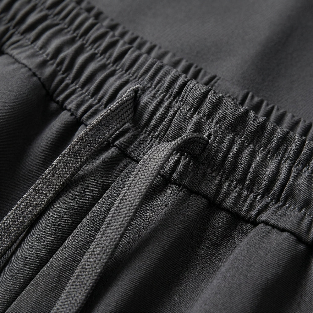 Lockere Damenhose mit weitem Bein und Kordelzug